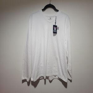 Psycho Bunny White Long Sleeve Tee